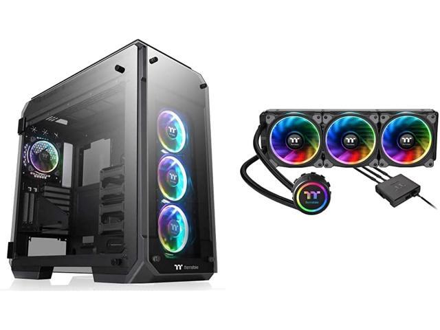 Thermaltake View 51 Snow Motherboard Sync ARGB E-ATX Full Tower Gaming Computer Case with 2 200mm ARGB 5V Motherboard Sync RGB Fans + 140mm Black