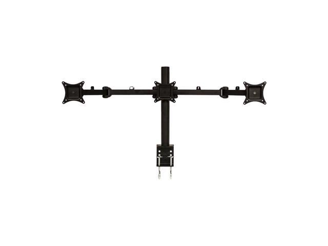 NavePoint Articulating Triple LCD Monitor Mount Stand C-Clamp Holds 3 Monitors Up To 24-Inches Black