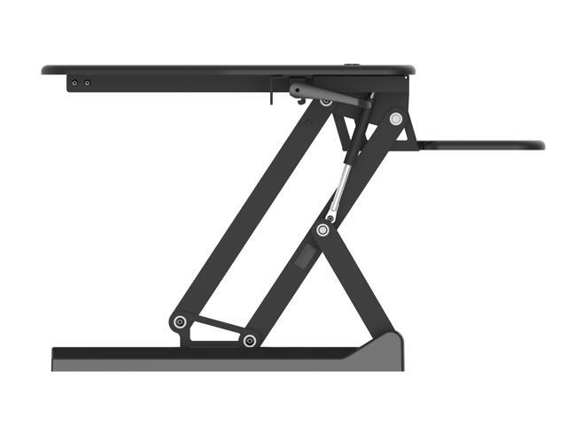 EXriserPro Sit & Standing Desk with Keyboard & Mouse Deck - Black