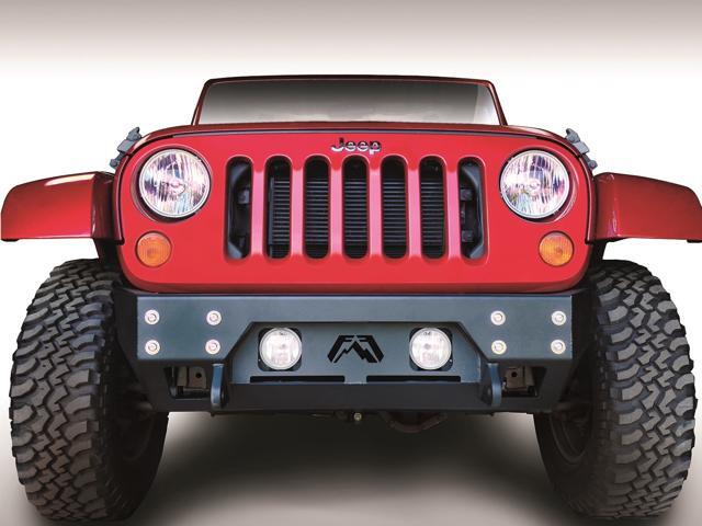 Fab Fours JK07-B1855-1 FMJ Stubby Winch Front Bumper Fits 07-18 Wrangler (JK)