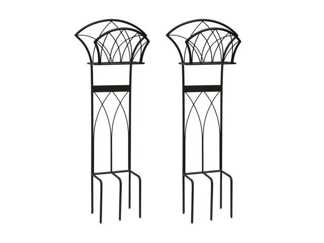 Liberty Garden Steel Decorative Garden Hose Stand with Gothic Design (2 Pack)