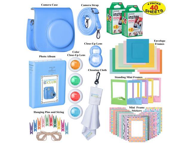 The Ultimate Accessories Kit Bundle for Fujifilm Instax Mini 9 Instant Film Camera Includes Leather Camera Case + 40 Sheets of Instant Film +