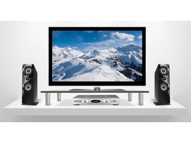 Mount-It! Tempered Glass Computer Monitor Riser Extra Wide (275 Inch) 66 lb Capacity