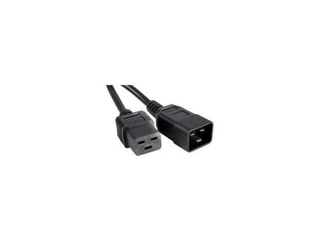 Enet C19 To C20 3Ft Black Power Cord Extension 250V 14 Awg 15A Nema Iec ...
