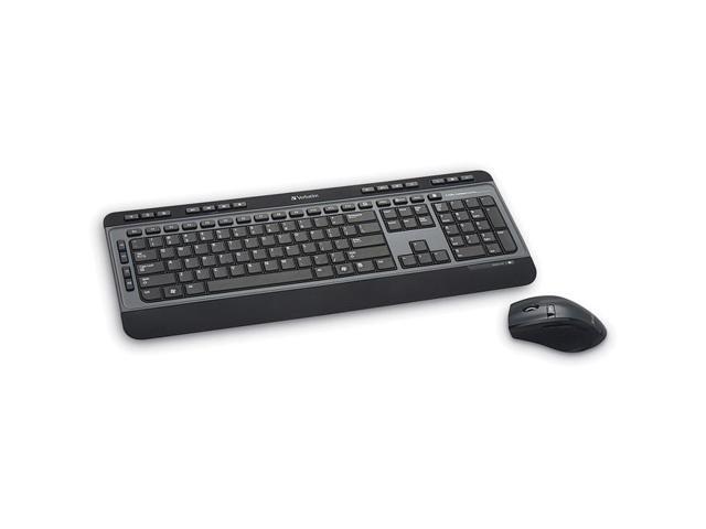 Verbatim 99788 Wireless Keyboard & 6Button Mouse Combo Black Hot Keys