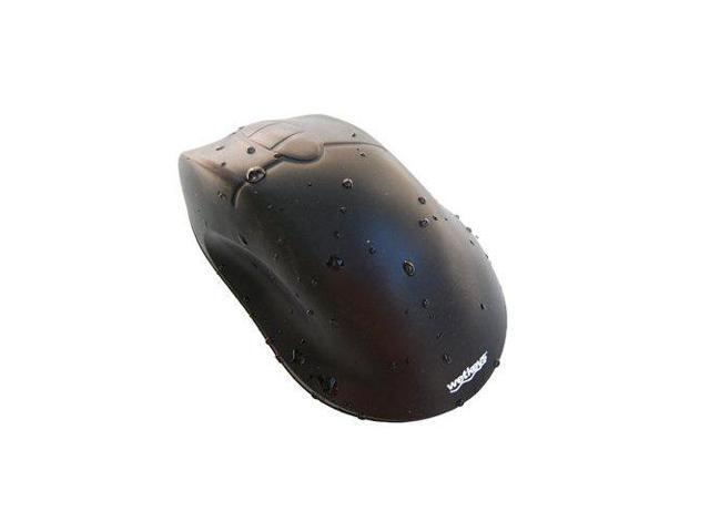 WetKeys Waterproof Professional-grade Ergonomic Optical Mouse with 3-button Scroll (USB/PS2) (Black) - OMWK0C01-BK
