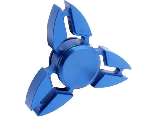 WORRYFREE GADGETS METAL-FIDGET-BLU METAL FIDGET SPINNER FOCUS TOY