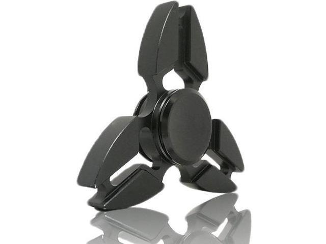 WORRYFREE GADGETS METAL-FIDGET-BLK METAL FIDGET SPINNER FOCUS TOY