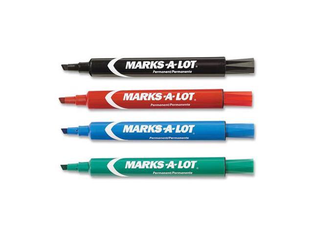 Avery Marks-A-Lot Large Chisel Tip Permanent Marker, Blue Ink - 12 pack