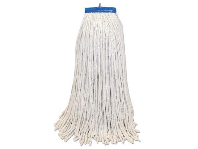 Boardwalk Mop Head Lie-Flat Head Cotton Fiber 24oz White 12/carton BWKCM22024 Includes 12 mop heads per case