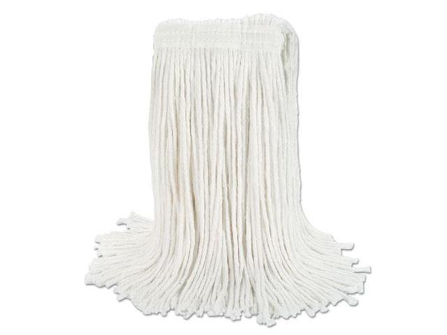 Banded Rayon Cut-End Mop Heads White 24 oz 1 1/4' Headband 12/Carton