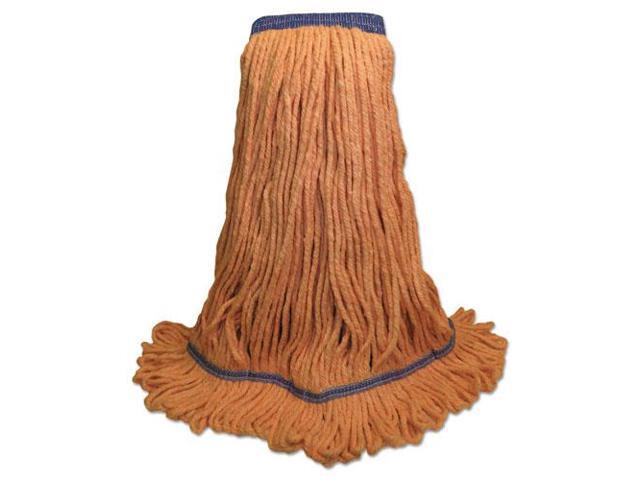 Super Loop Wet Mop Head Cotton/Synthetic Fiber X-Large Orange 12/Carton