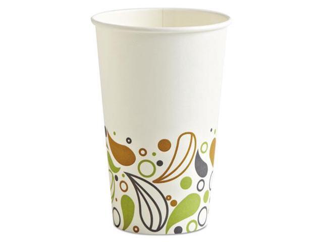 Deerfield Printed Paper Hot Cups 16 oz White/Yellow/Green/Purple BWKDEER16HCUP