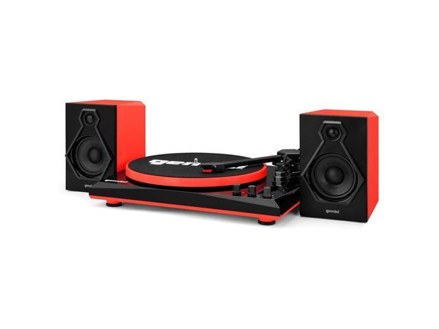 Gemini Gemini TT-900BR Vinyl Record Player Turntable with Bluetooth and Dual Stereo Speakers Black/Red