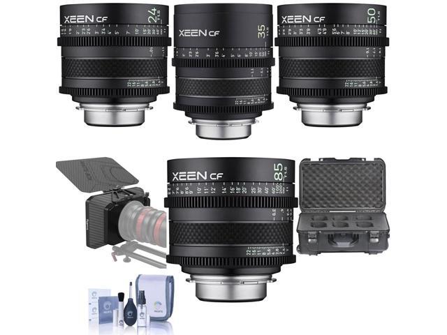 Rokinon Xeen CF 24 35 50 85mm T15 Pro Cine Lens Kit for Sony E w/Matte Box