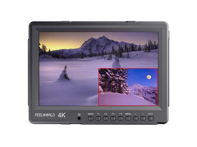 2560x1600 Feelworld 4K101HSD-256 10.1 IPS Panel 4K Broadcast Director Monitor with Dual Split Display