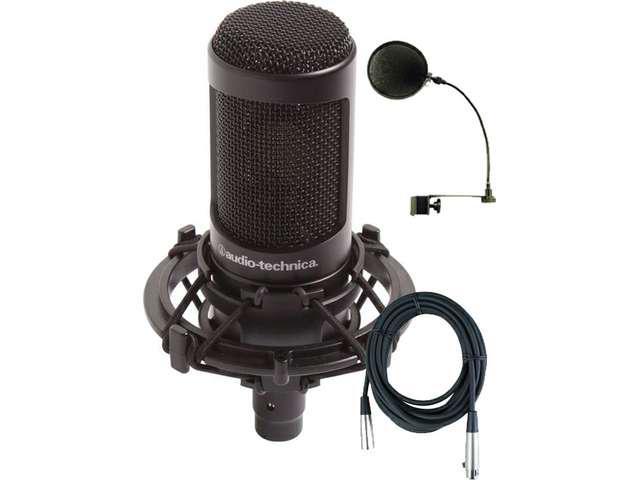 NeweggBusiness - Audio Technica AT2035 W/Shock Mount , Pop Filter, and  Microphone Cable