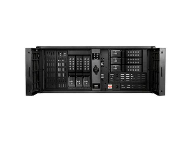 iStarUSA D407P-DE6BK 4U Compact Stylish Rackmount 6 x 35 In Trayless Hotswap Chassis Black