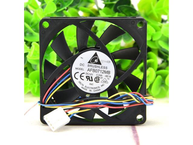 New AFB0712MB 12V 024A 70*70*15mm 7cm 7015 PWM adjustable speed fan largest wind for DELTA 4-pin