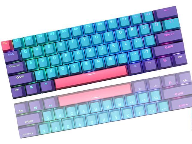 Corn PBT 61 Keycaps 60 Percent OEM Profile Gaming Keycaps Cherry MX RGB Backlit Keycap Set for 60% Mechanical Keyboard Anne Pro