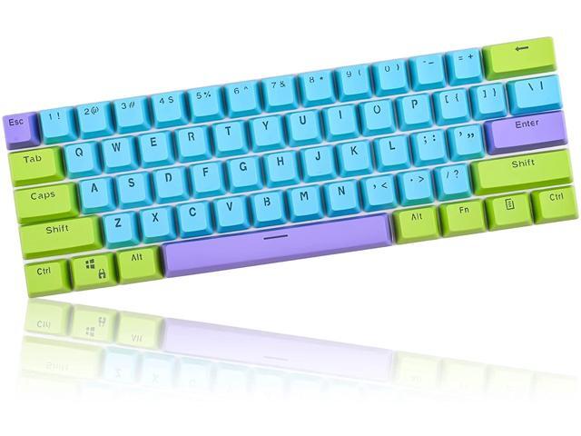 Corn PBT 61 Keycaps 60 Percent OEM Profile Gaming Keycaps Cherry MX RGB Backlit Keycap Set for 60 Percent Mechanical Keyboard Anne Pro