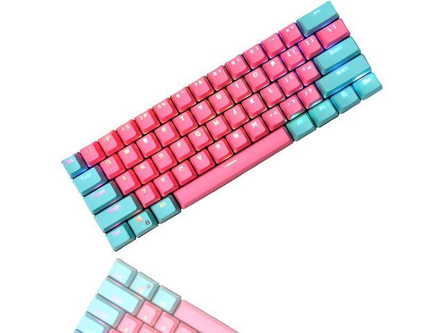 Corn PBT 61 Keycaps 60 Percent OEM Profile Gaming Keycaps Cherry MX RGB Backlit Keycap Set for 60% Mechanical Keyboard Anne Pro