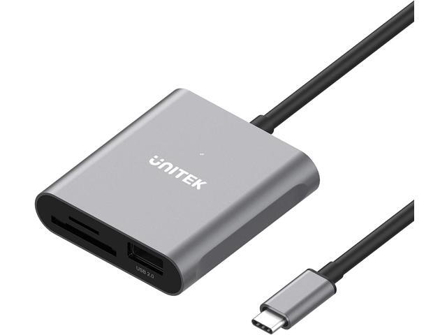 SD Card Reader USB C Unitek 3 in 1 Type C to USB Camera SD/Micro SD Memory Card Reader Adapter 2TB Capacity for MacBook Pro/Air iPad Pro XPS