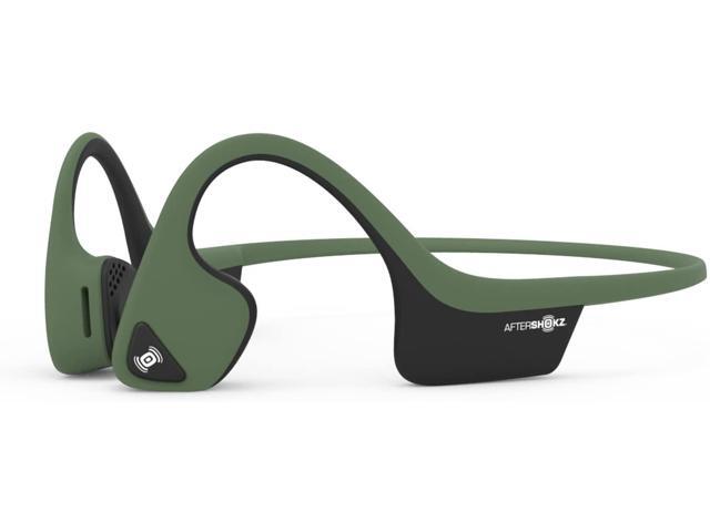 AfterShokz Air AS650FG Open-Ear Wireless Bone Conduction Headphones with Reflective Strips Forest Green