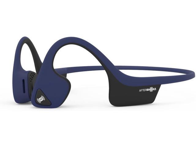 AfterShokz Air AS650MB Open-Ear Wireless Bone Conduction Headphones with Reflective Strips Midnight Blue