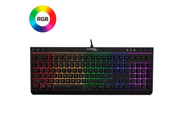 HyperX Alloy Core RGB - Membrane Gaming Keyboard - Comfortable Quiet Silent Keys with RGB LED Lighting Effects Spill Resistant Dedicated Media