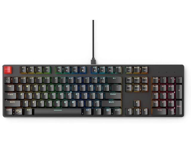 Glorious Modular Mechanical Gaming Keyboard - Full Size (104 Key) - RGB LED Backlit Brown Switches Hot Swap Switches (Black)(GMMK-BRN)