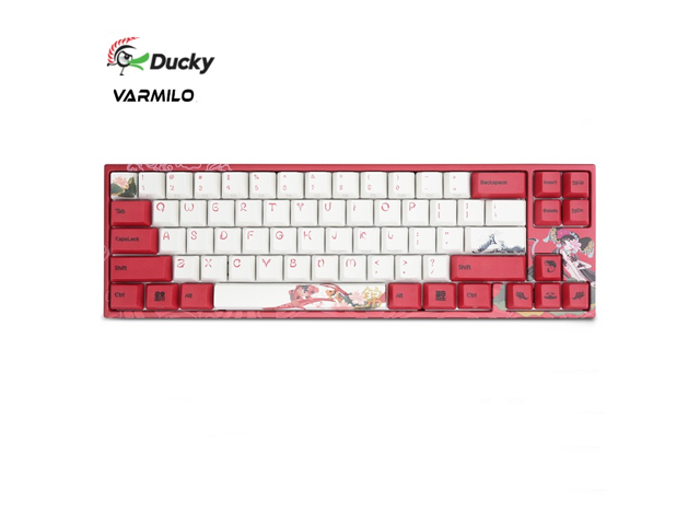 Ducky X Varmilo MIYA Pro Ergonomic Design Cool Exterior 68 Keys Type-C Cable Detachable Mechanical Gaming Keyboard For Office And Game- Koi Fish