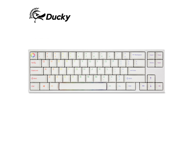 Ducky X Varmilo MIYA Pro Ergonomic Design Cool Exterior 68 Keys Type-C Cable Detachable Mechanical Gaming Keyboard For Office And Game- Rainbow
