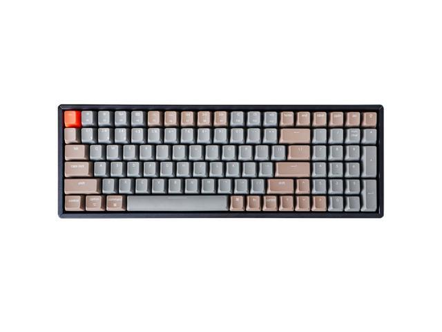 Keychron K4 Wireless Bluetooth/USB Wired Gaming Mechanical Keyboard Compact 100 Keys RGB LED Backlit Optical Blue Switch N-Key Rollover Aluminum