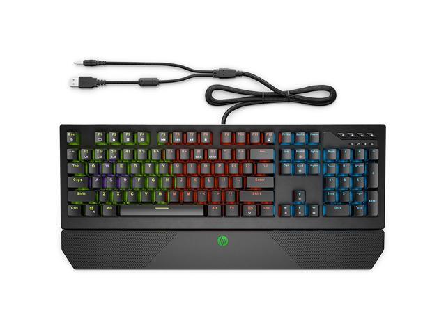 HP Pavilion Gaming 800 Red Switch Mechanical Gaming Keyboard for PC and Laptop Rainbow Backlit