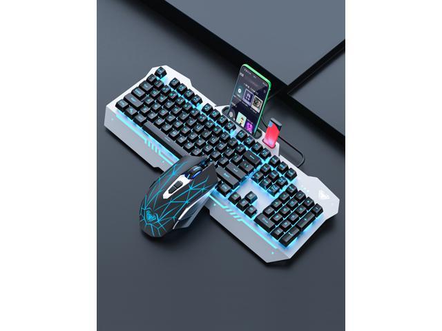 AULA F3010 Ergonomic Design Mechanical Feeling Gaming Keyboard with Cool Backlit and 2400DPI Macro Mouse Combo for Gaming and Office 26