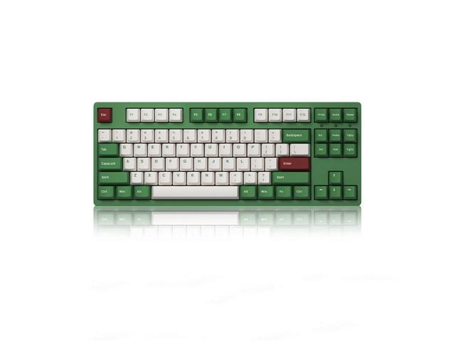 Ducky 3087DS Matcha Red Bean TKL Gaming Mechanical Keyboard 87 Keys Double Shot Dye Sub PBT Keycaps NKRO Detachable USB Type-C