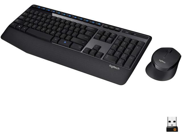 Logitech MK345 12-Function Keys 24GHz 1000DPI USB RF Wireless Full-Size Spill-resistant Keyboard & Mouse Combo