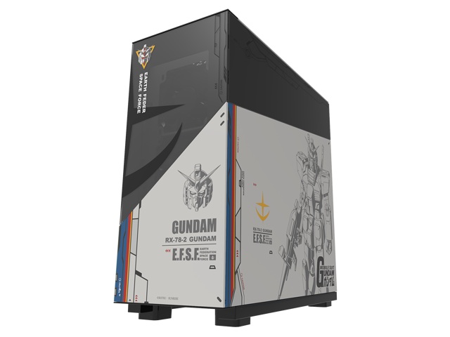 CORN GUNDAM RX-78-2 Middle Tower Gaming Computer Tempered Glass Case Support ATX/ MATX/ ITX Support 280/360 Liquid Cooler