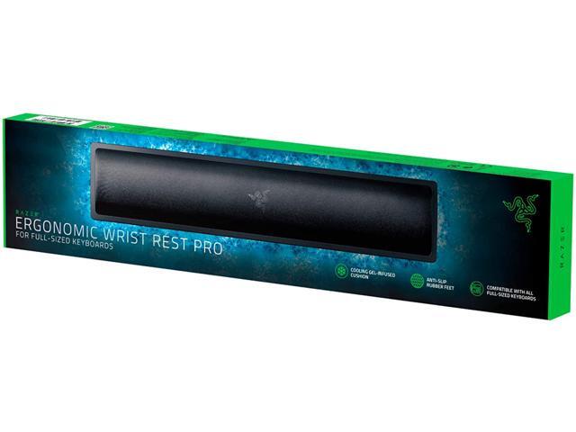 Razer Ergonomic Wrist Rest Pro for Full-Sized Keyboards: Cooling Gel Infused - Anti-Slip Rubber Base - Angled Incline - Classic Black