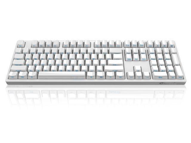 Corn 3087 N-Key Rollover All Non-conflicting 87Keys Cherry MX Red Mechanical Gaming Keyboard Side-engraved Keycaps -White