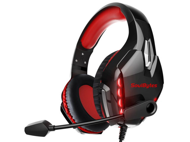 CORN Soulbytes S11 Top Quality 50mm Drivers Wired Gaming Headphones with Mic for PC Computer Headset Earphone LED Light & Noise Cancellation