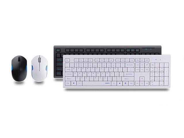 CORN White & Blue Keyboard & Mouse With RF 24GHZ Wireless Connection