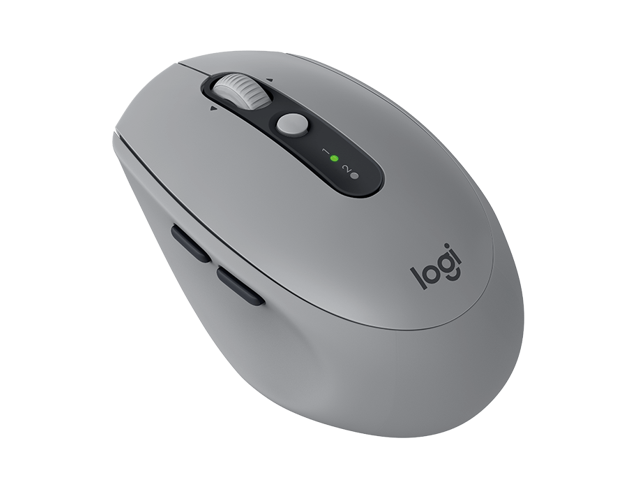 Logitech Wireless Mouse M590 Multi-Device Silent with FLOW cross-computer control and file sharing for PC and Mac - Grey