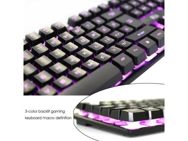 Rii Three Colors Backlit Business Keyboard,Gaming Keyboard and
