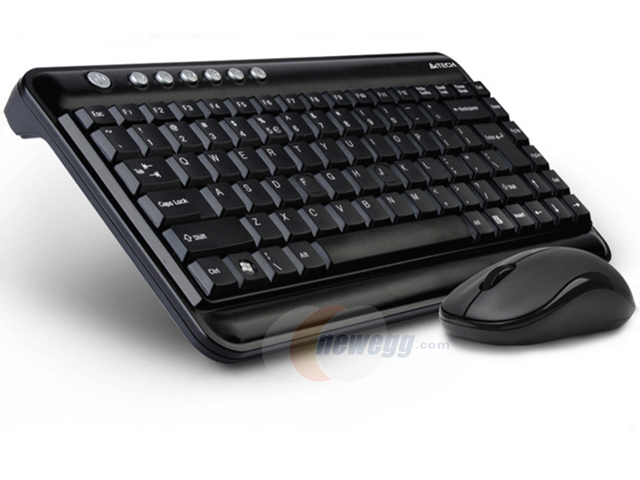 A4tech 7600N Ergonomic Design Cool Exterior Wireless Mini and Portable Keyboard And Mouse Combo For Office And Game Shipped With Mouse Pad