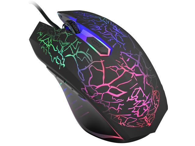 Gaming Mouse with 7 Color Changing Light for PC, 2400 DPI Ergonomic