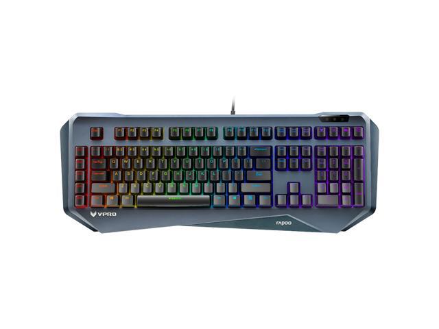 Rapoo V800S All Non-conflicting Keys Ergonomic Design Cool Exterior RGB Backlit LED Light Wired Brown Mechanical Programmable Gaming Keyboard