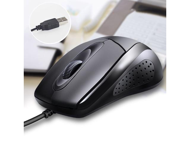 CORN 512 Ergonomic Design USB Plug Classic Exterior Wired Mouse For Office And Game- Black