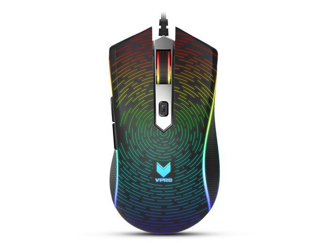 Rapoo V29PRO Ergonomic Design Pixart 3325 Cool Exterior RGB Backlit LED Light Wired Gaming 8000DPI 7 Programmable Buttons Mouse For Office And